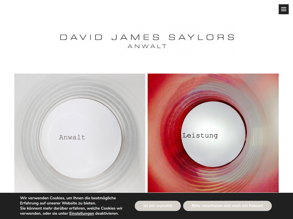 Website von David James Saylors Anwalt in Hamburg