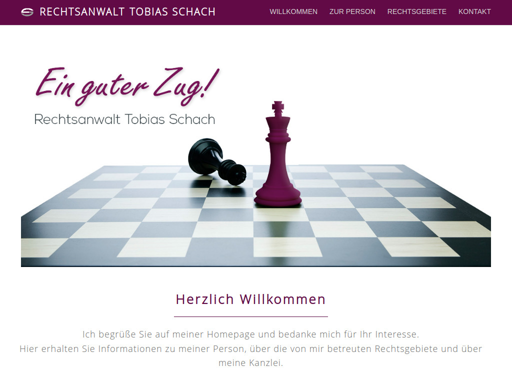 Website von Rechtsanwaltskanzlei Tobias Schach in Achern