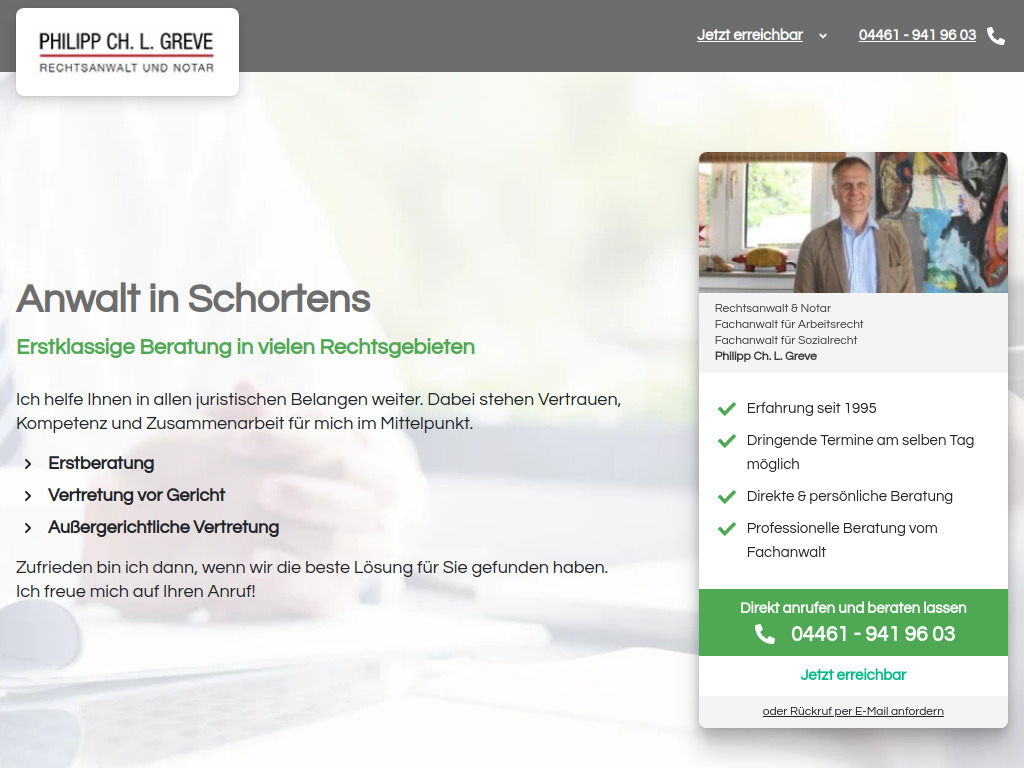 Website von Rechtsanwalt Philipp Ch. L. Greve