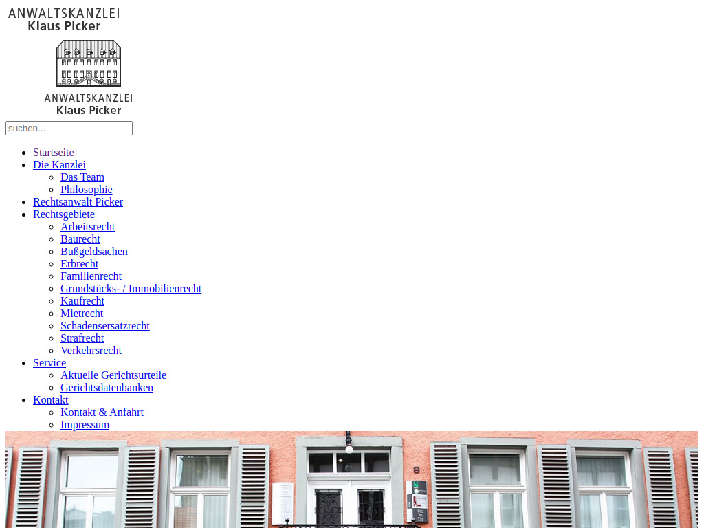 Website von Rechtsanwalt Klaus Picker in Soest