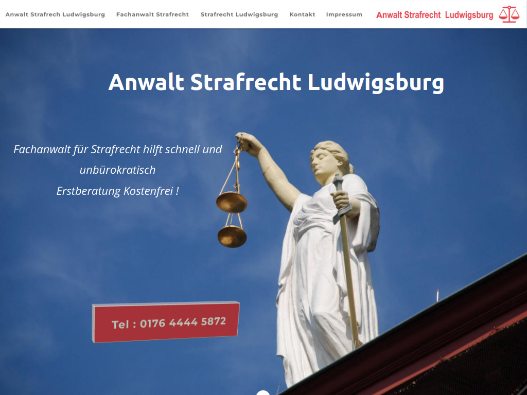 Website von Kanzlei Erath in Stuttgart