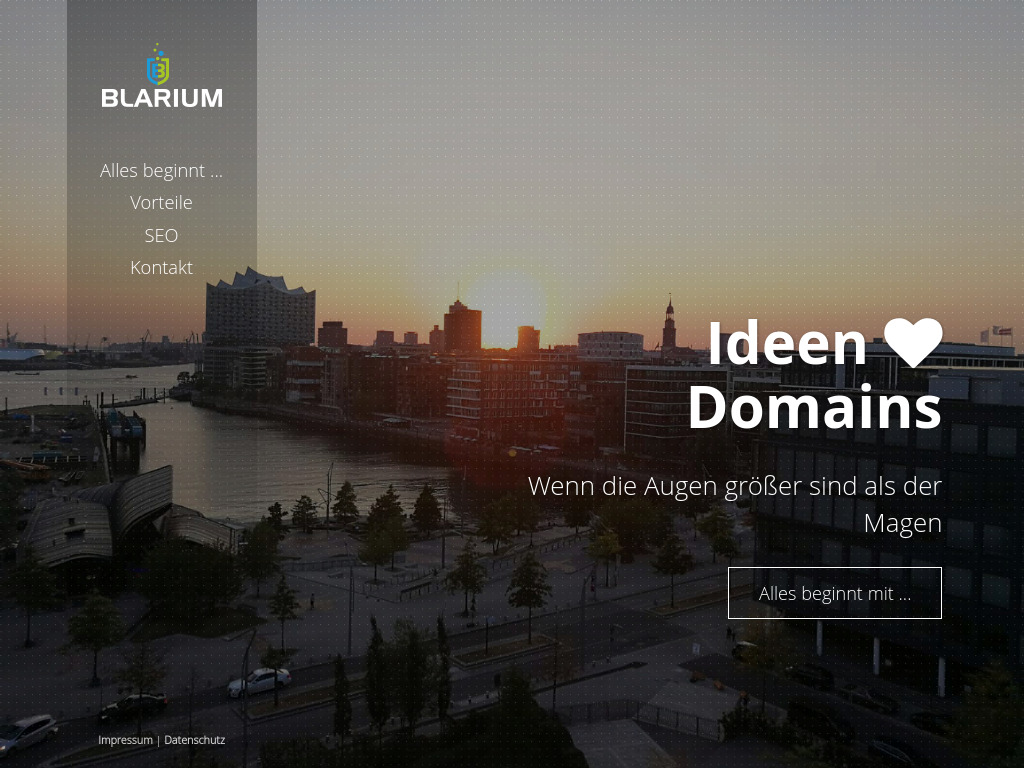 Website von blarium GmbH in Hamburg
