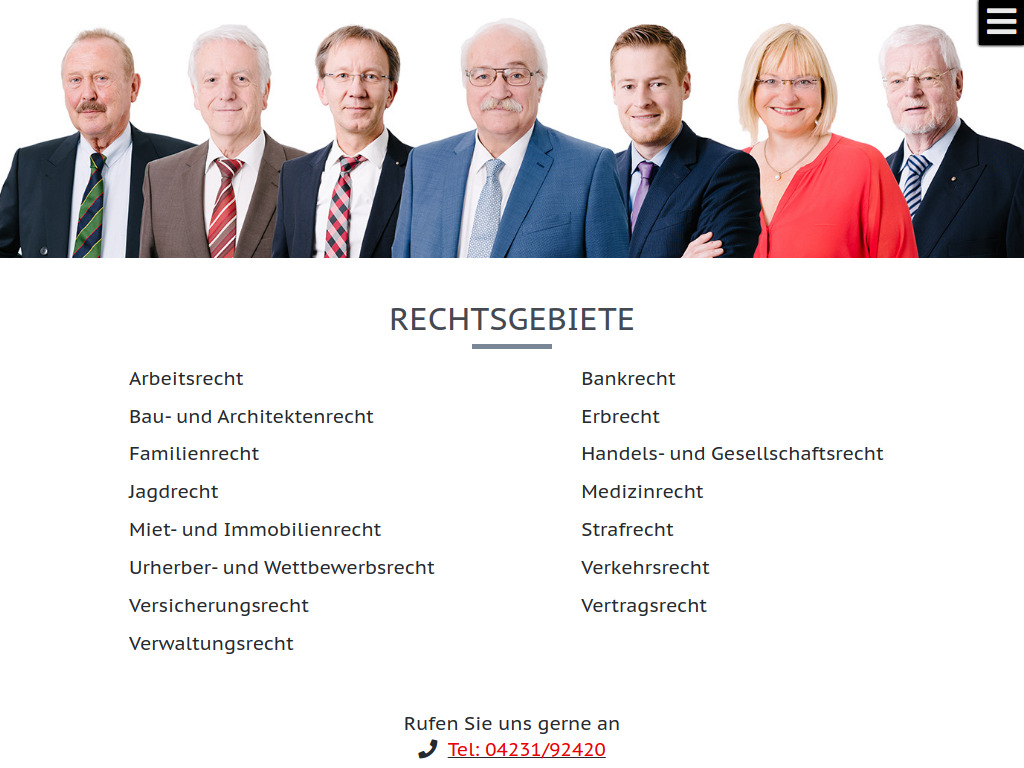 Website von Dr. Grantz, Hoffmeyer & Partner in Verden