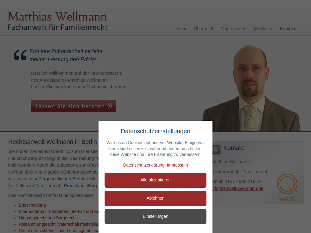 Website von Matthias Wellmann in Berlin