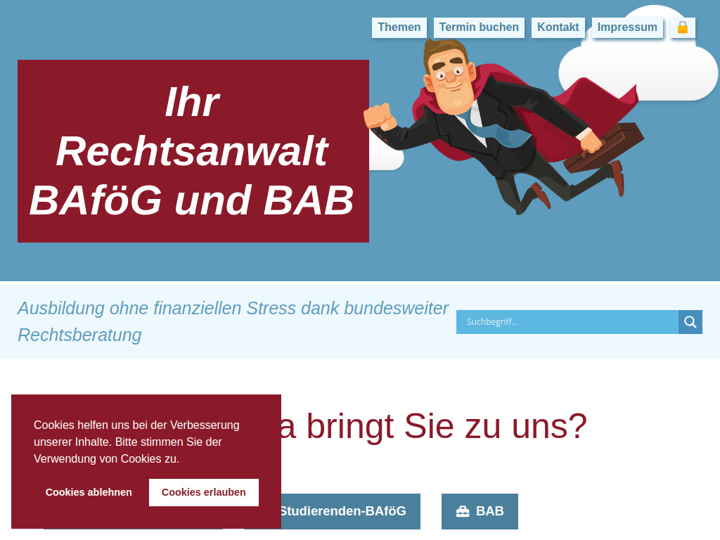 Website von Rechtsanwalt Marek Schauer in Berlin