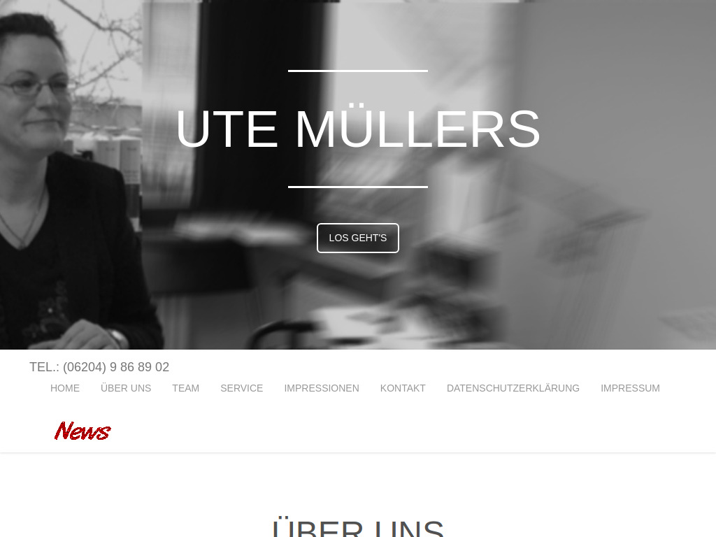 Website von Ute Müllers RECHTSANWALTS UND NOTARKANZLEI in Viernheim