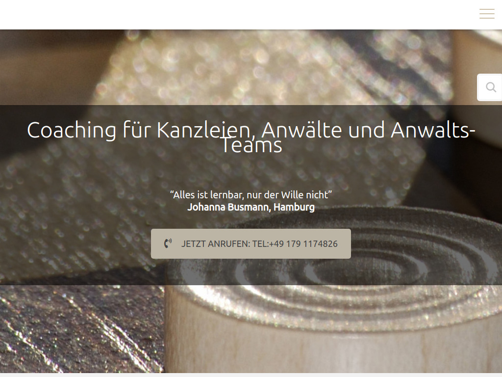 Website von busmann training in Hamburg