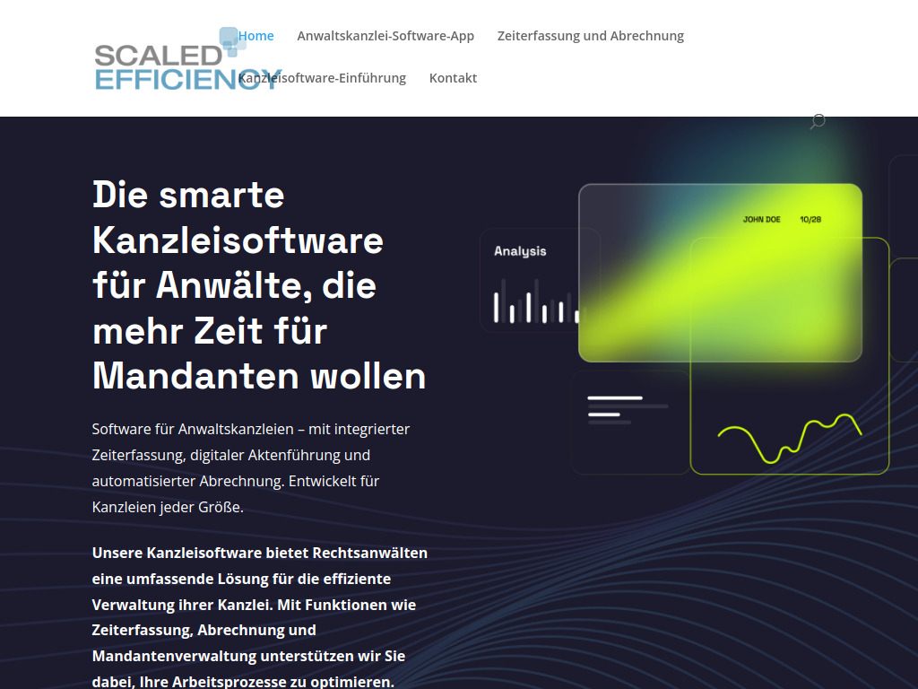 Website von Scaled Efficiency GmbH in Frankfurt am Main