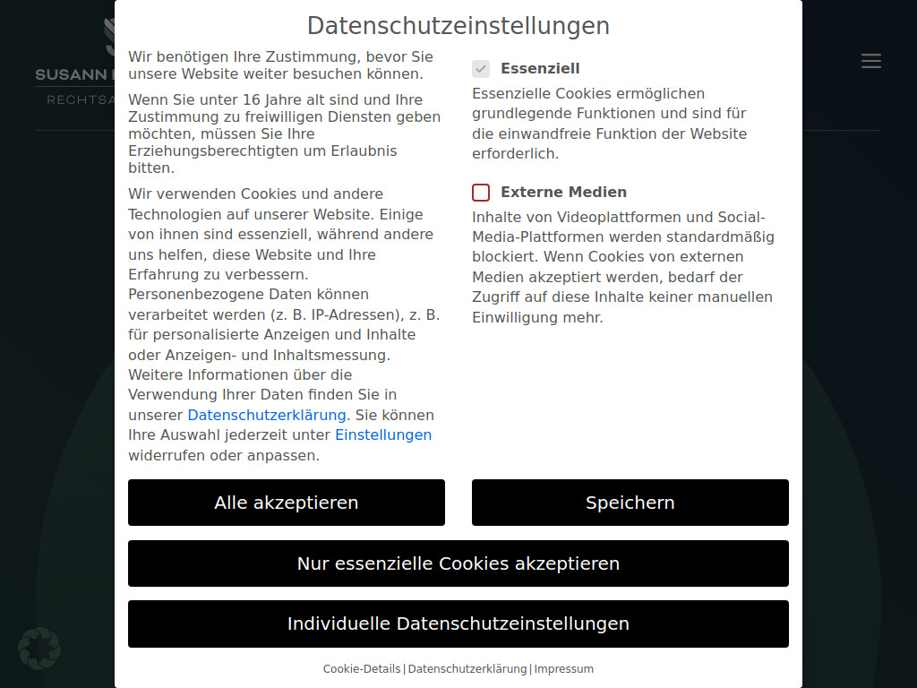 Website von Rechtsanwältin Susann N. Döring in Nordhausen