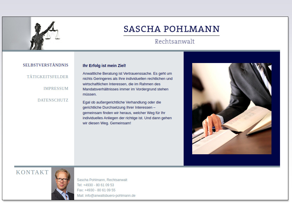 Website von Sascha Pohlmann in Berlin