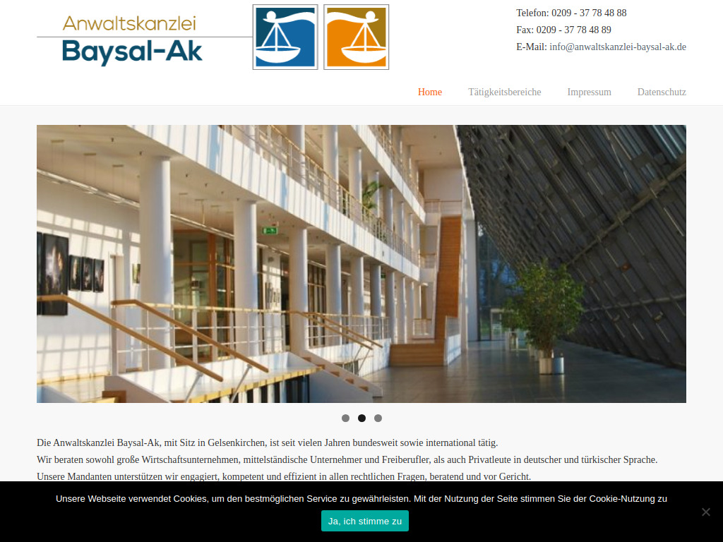 Website von Anwaltskanzlei Baysal-Ak in Gelsenkirchen