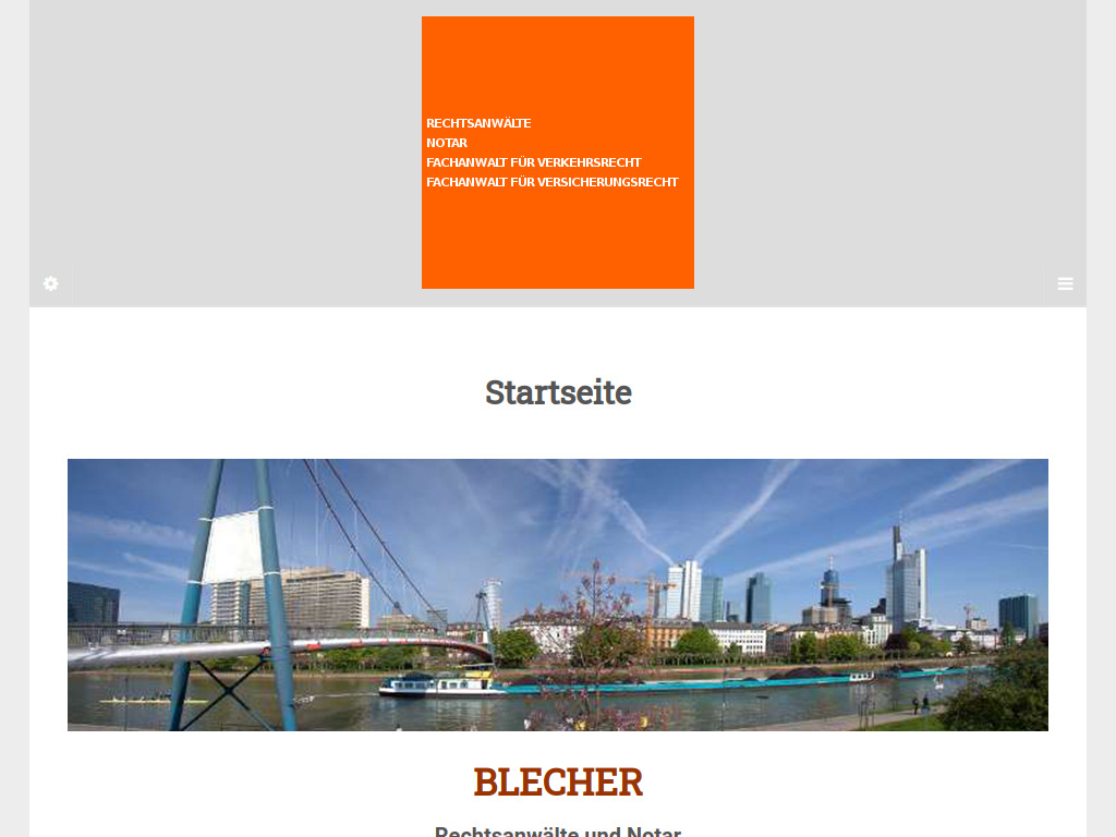 Website von RA und Notar Jens Blecher in Frankfurt