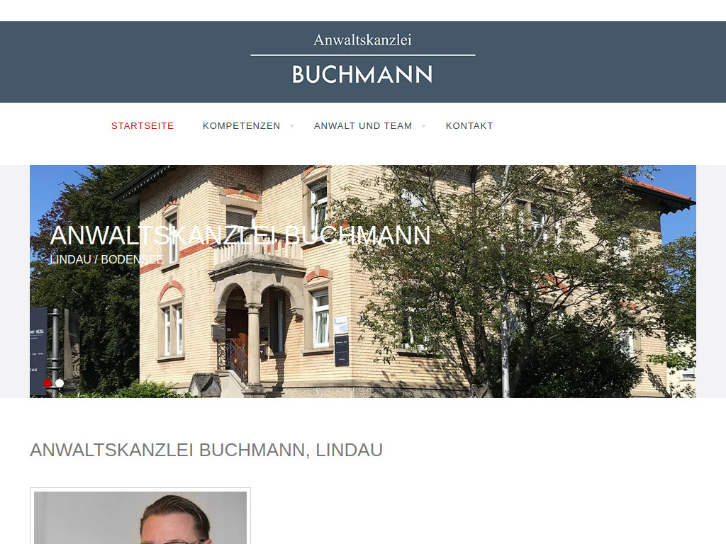 Website von Anwaltskanzlei Buchmann in Lindau