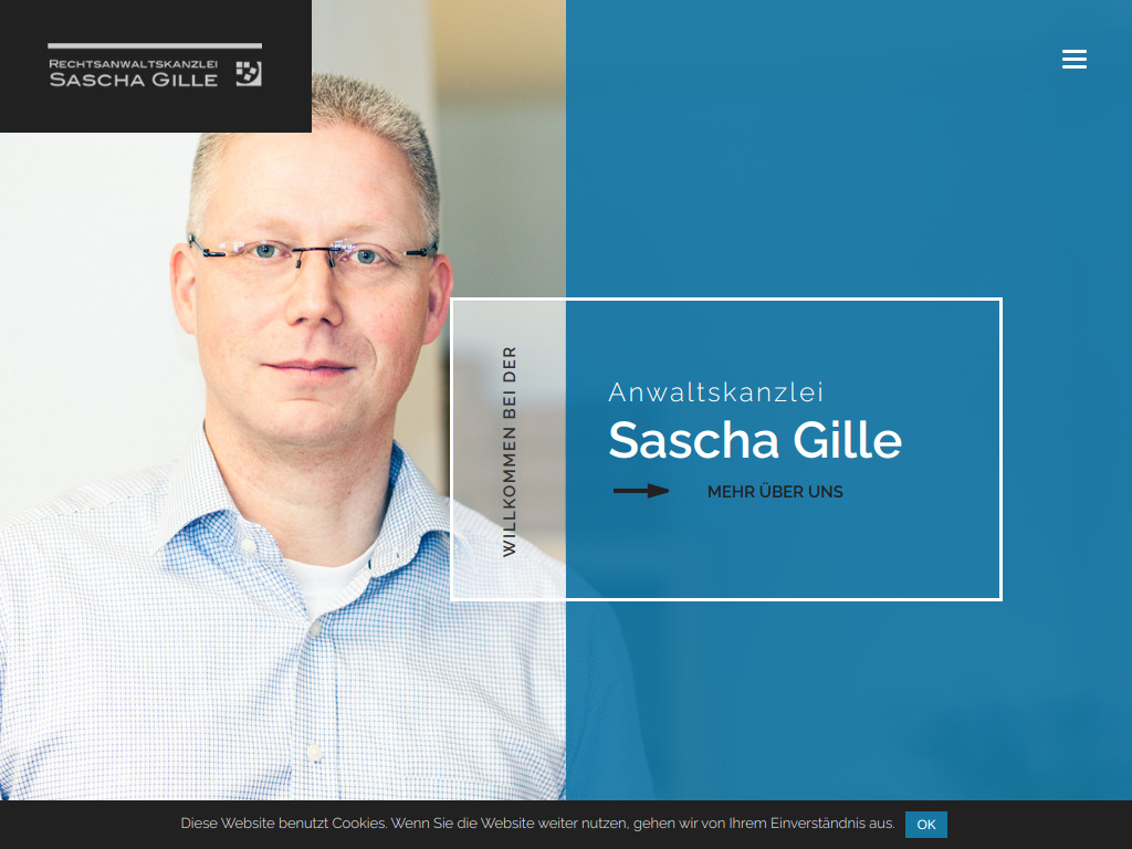 Website von Rechtsanwaltskanzlei Sascha Gille in Salzwedel