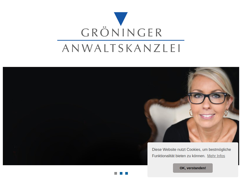 Website von Anwaltskanzlei Gröninger in Meppen