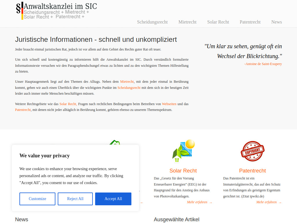 Website von Andreas Henke in Freiburg im Breisgau