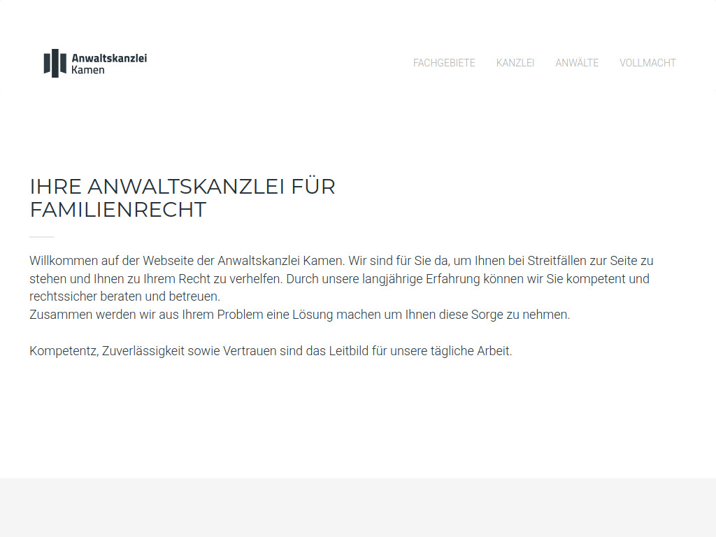 Website von Zeliha Can-Yarar Anwaltskanzlei in Kamen