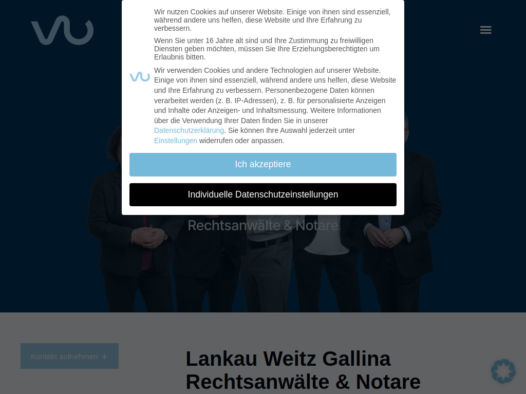 Website von Lankau Weitz Gallina Rechtsanwälte & Notare PartGmbB in Darmstadt