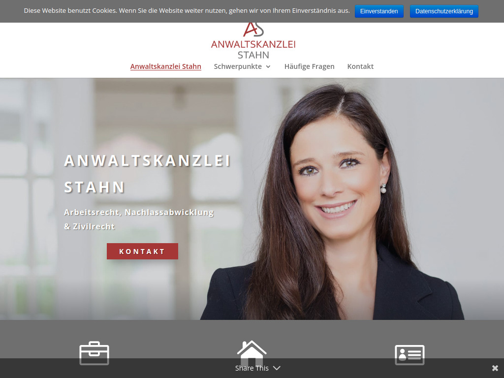 Website von Anwaltskanzlei Stahn in Berlin