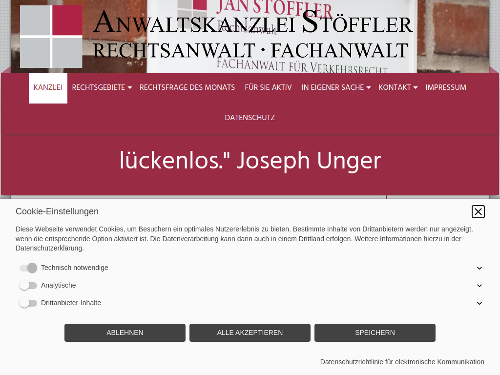 Website von Anwaltskanzlei Jan Stöffler in Neu Wulmstorf