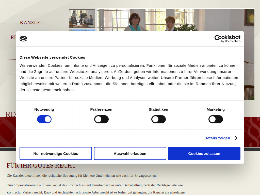 Website von Rechtsanwaltskanzlei Andreas Suchy in Bautzen