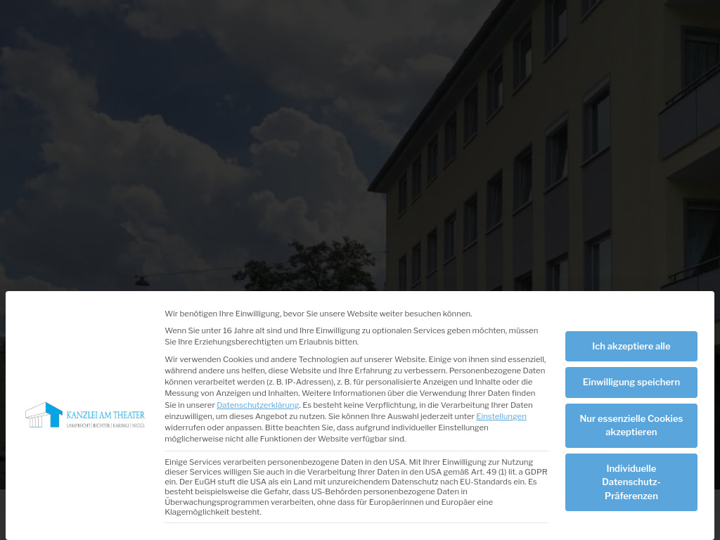 Website von Kanzlei am Theater in Würzburg