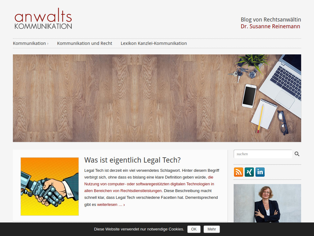 Website von Dr. Susanne Reinemann in Frankfurt am Main