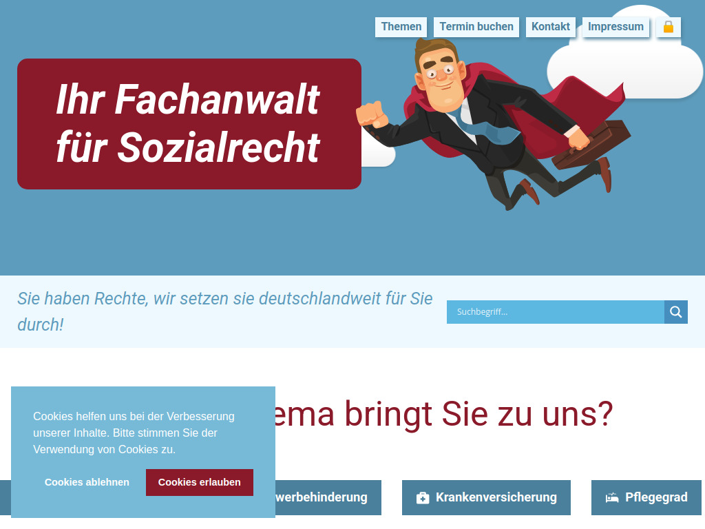 Website von Rechtsanwalt Marek Schauer in Berlin