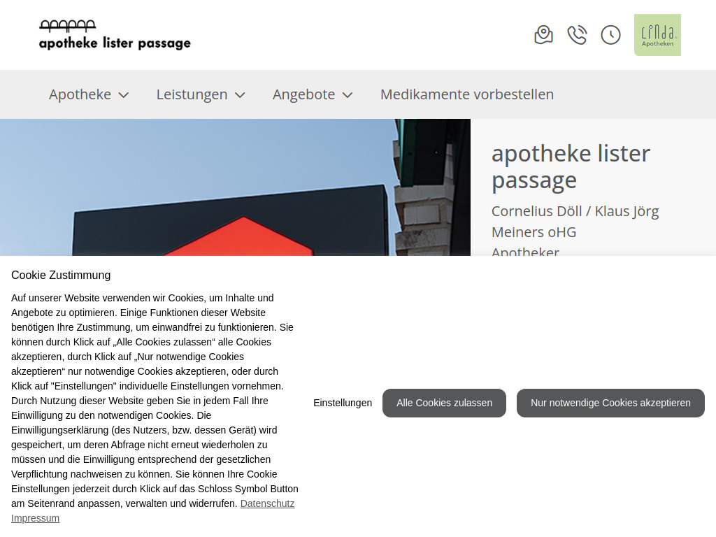 Website von Cornelius Döll / Klaus Jörg Meiners oHG in Hannover