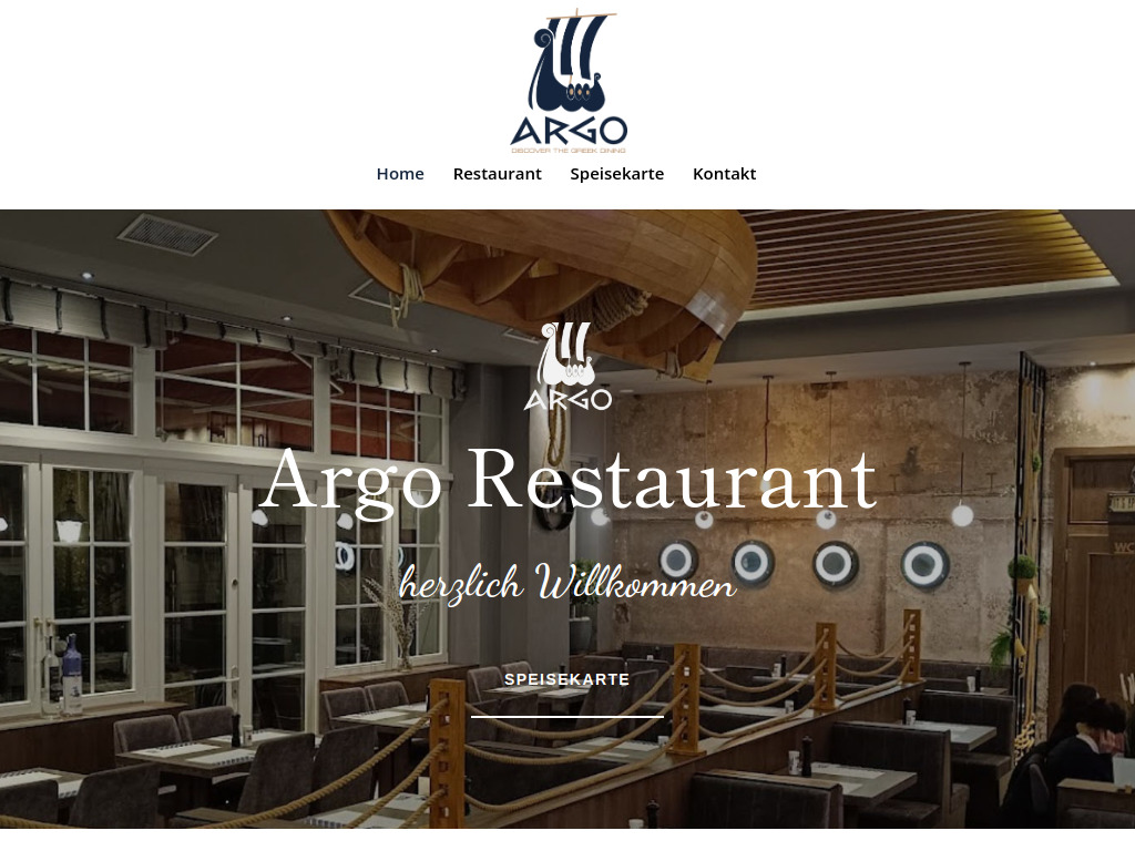 Website von Argo Restaurant in Wien
