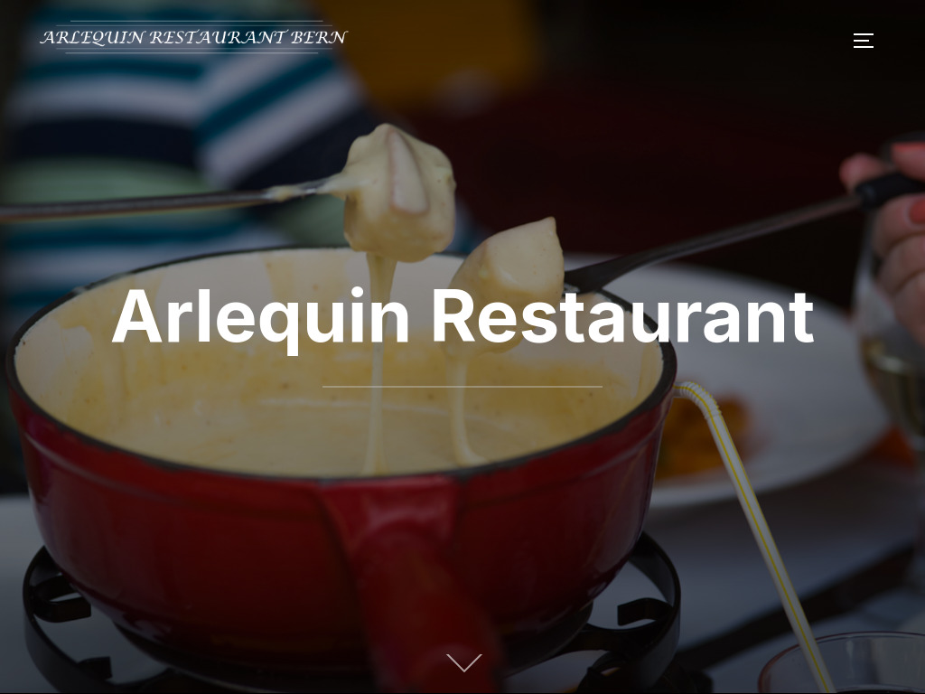 Website von Arlequin Restaurant in Bern