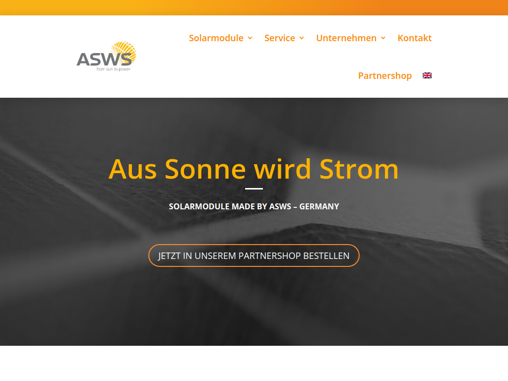 Website von ASWS GmbH in Mettmann