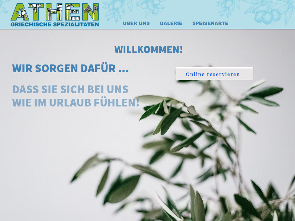 Website von Restaurant Athen in Tulln