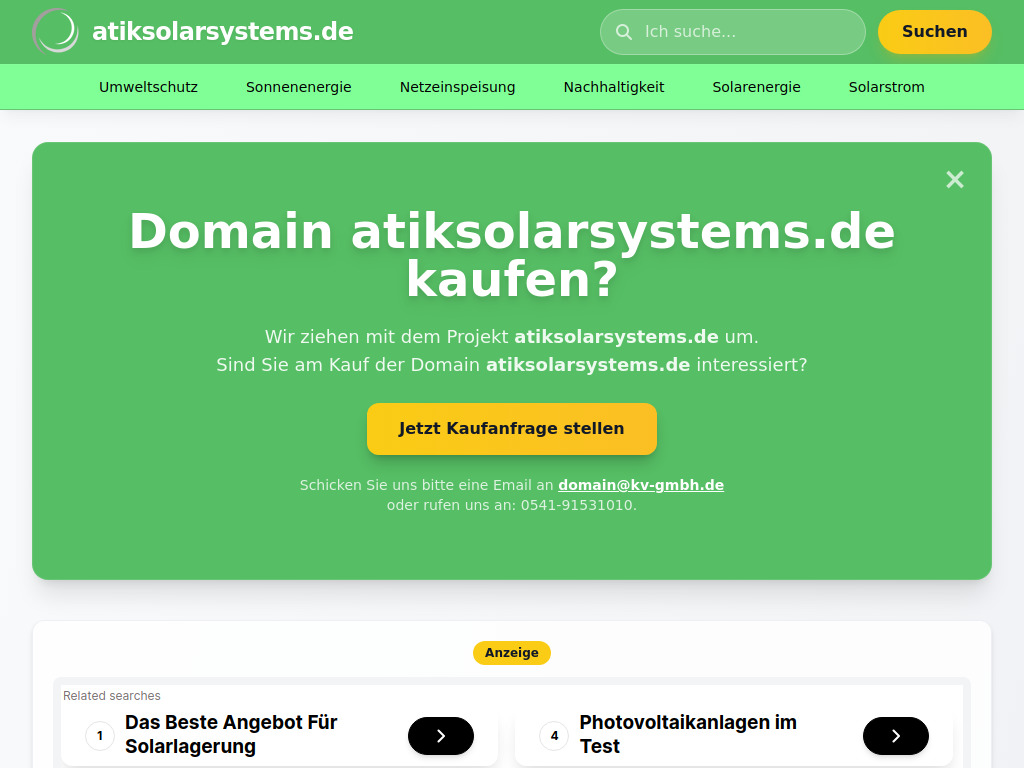 Website von KV GmbH in Osnabrück
