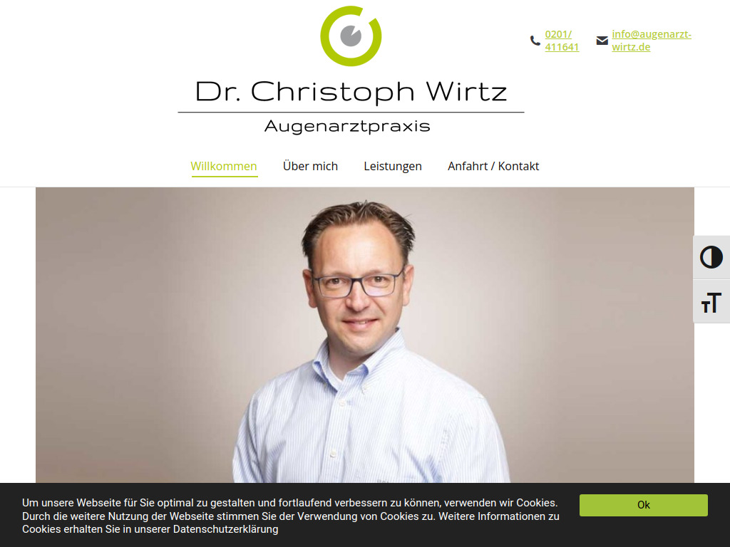 Website von Dr. med. Christoph Wirtz in Essen