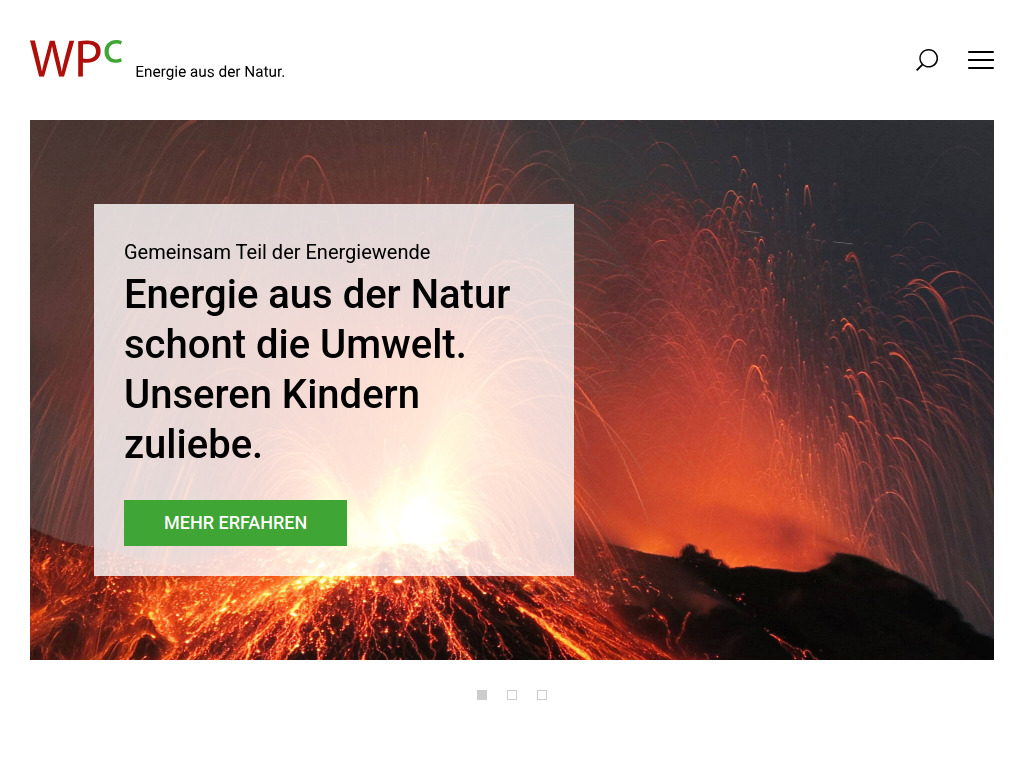 Website von WPC WärmepumpenCenter AG in Worb