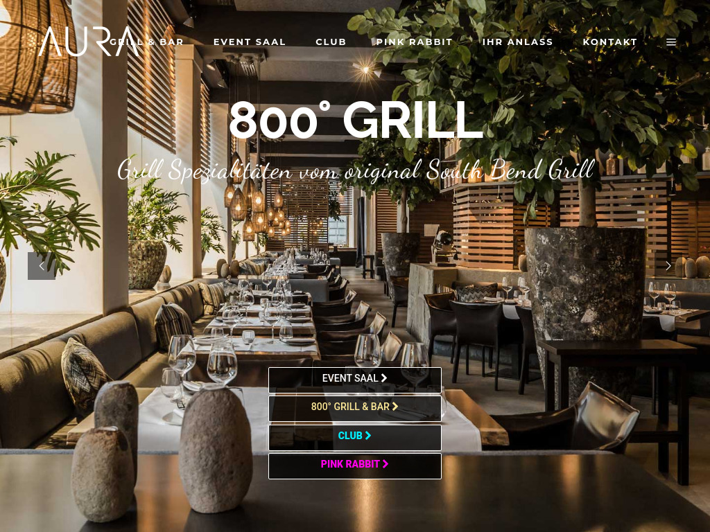 Website von Aura Group AG in Zürich