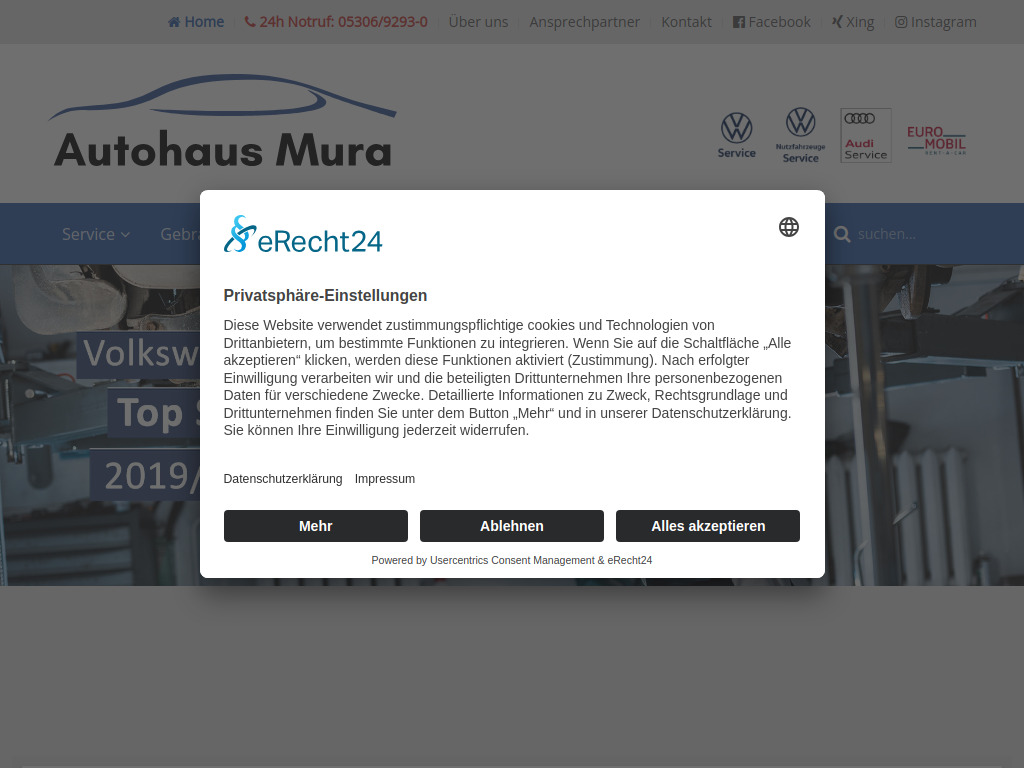 Website von Autohaus Mura GmbH in Cremlingen