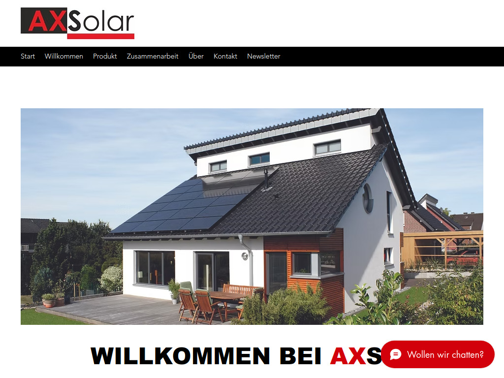 Website von AXSolar in Kirchheim unter Teck