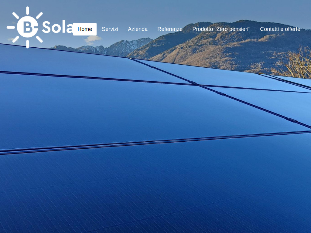 Website von B-Solar SA in Giubiasco