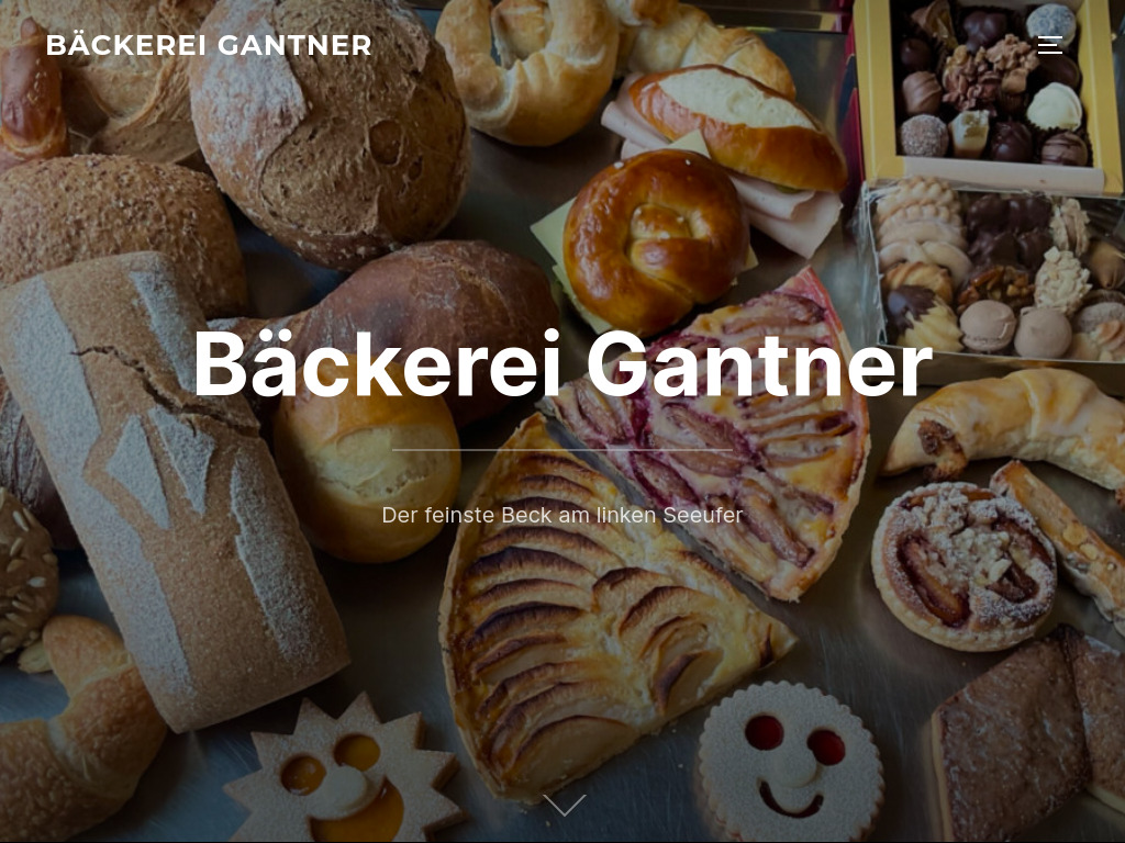 Website von Bäckerei-Konditorei Gantner GmbH in Wädenswil