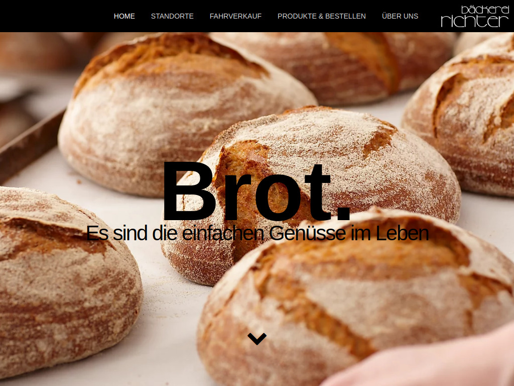 Website von Bäckerei Richter e.U in Bad Großpertholz