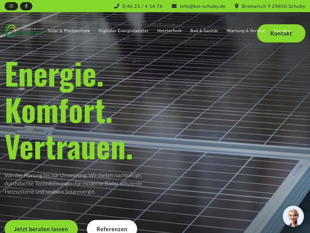 Website von Klaus Meyer GmbH & Co. KG in Schuby