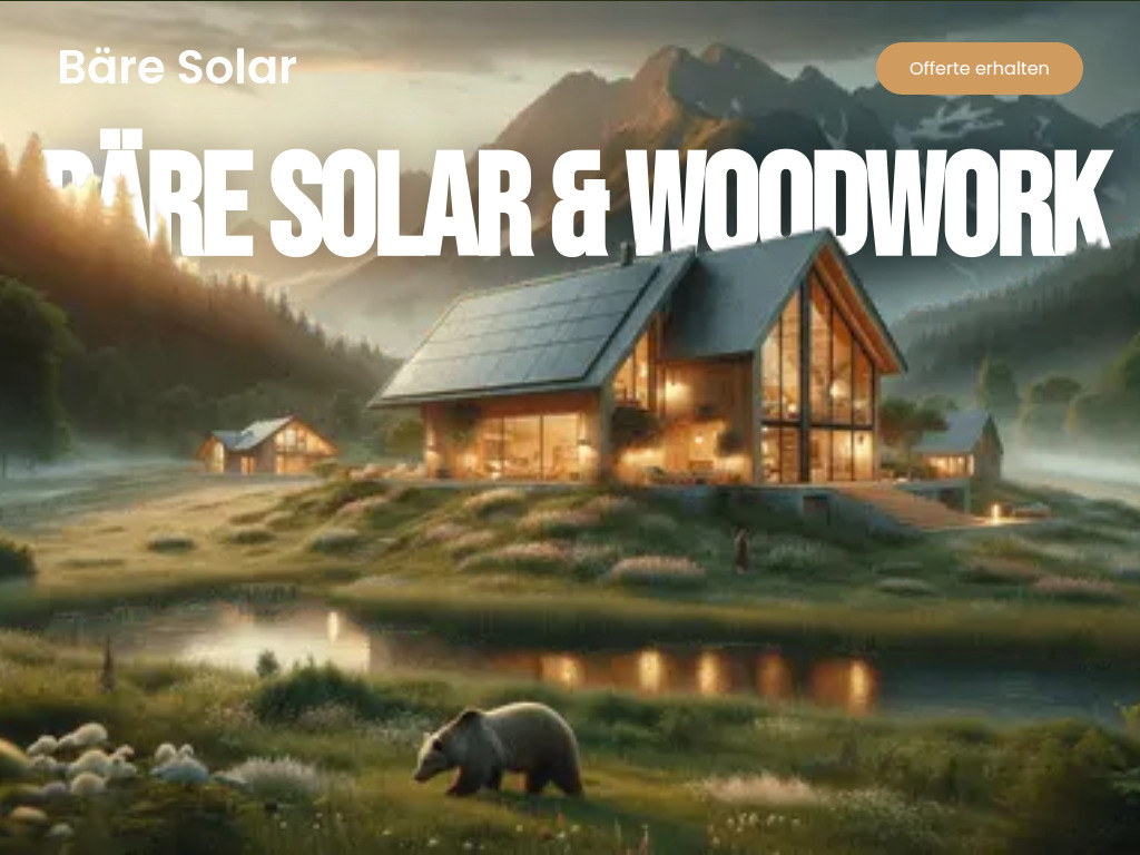 Website von Bäre Solar & Woodwork GmbH in Flamatt