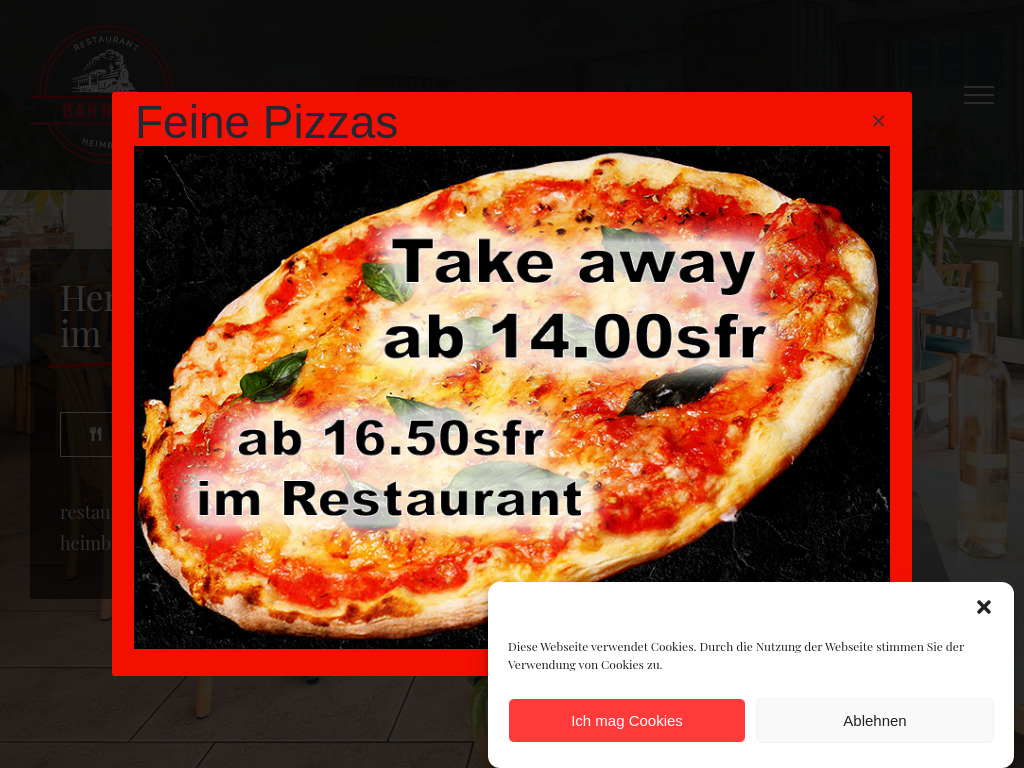 Website von Restaurant Bahnhof in Heimberg