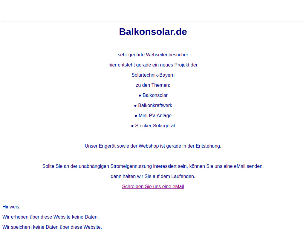 Website von Solartechnik-Bayern