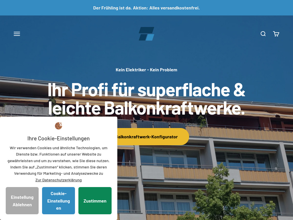 Website von BalkonSolar Deutschland GmbH in Berlin