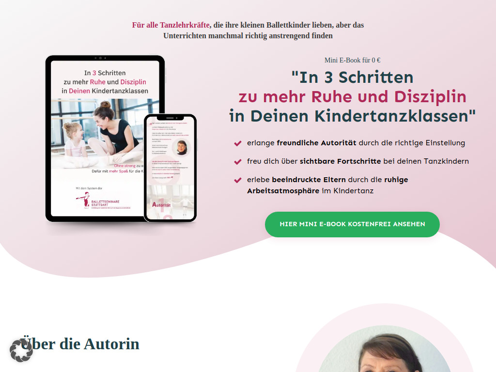 Website von Ballettseminare Stuttgart in Berlin