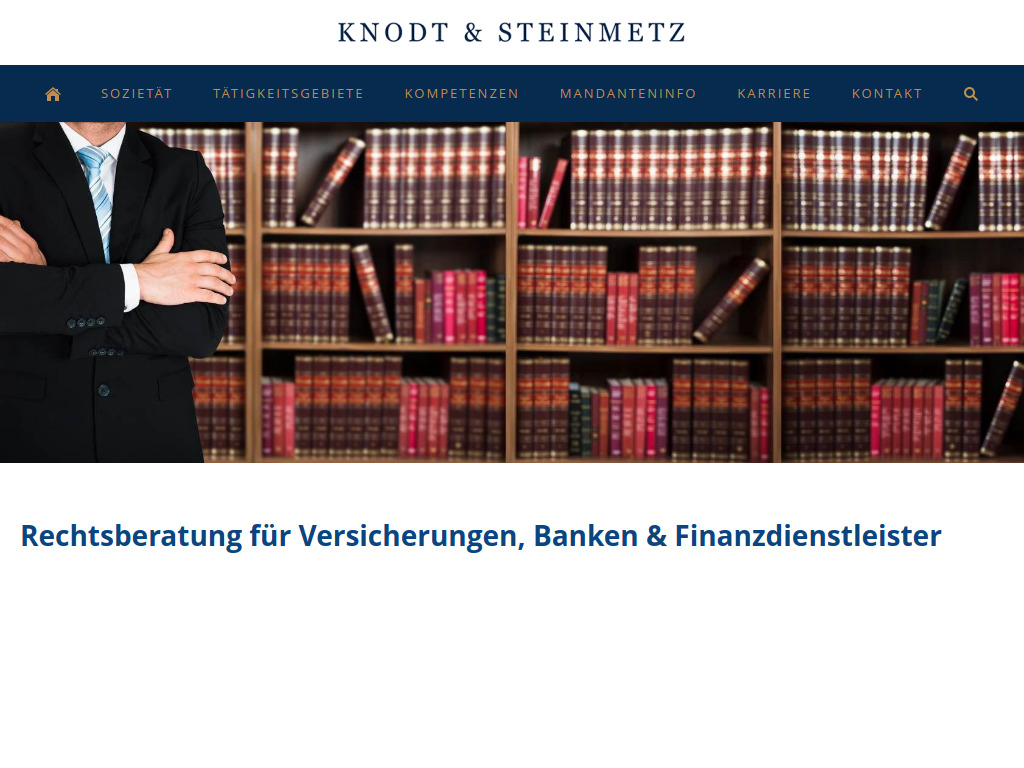 Website von Knodt & Steinmetz Rechtsanwälte in München