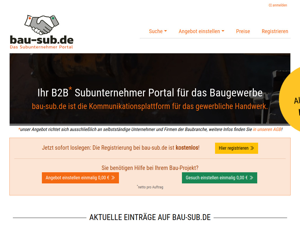 Website von sub4u GmbH in Martinsried